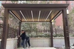 长春凉亭安装案例实景拍摄